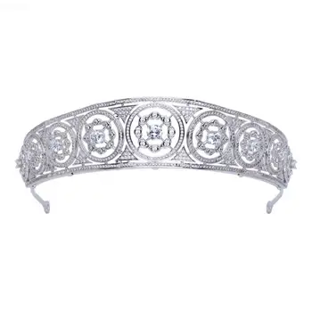 

Luxury European Royal Cubic Zirconia CZ Zircon Princess Tiaras Crowns Wedding Sweet 16 Quinceanera Pageant Bridal Accessories