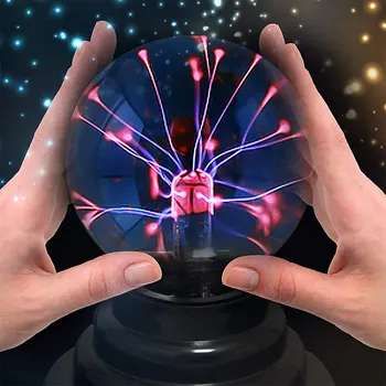 

Magic Ball Light Electrostatic Ion LED Glass Lamp USB Charging Creative Crystal Base Lightning Ball Atmosphere Lamp Night Light