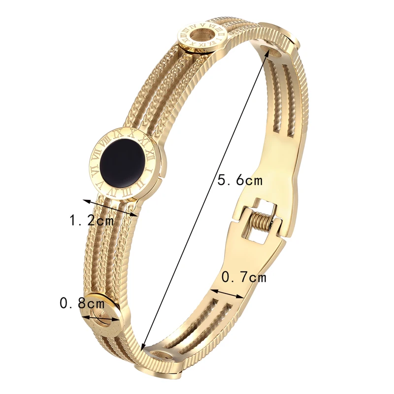 Small Gears 5 Roman Numeral Bracelets & Bangle For women stainless steel Fashion Brand Bangle Jewelry Friends Gift bangle bracelet stainless steel bracelet