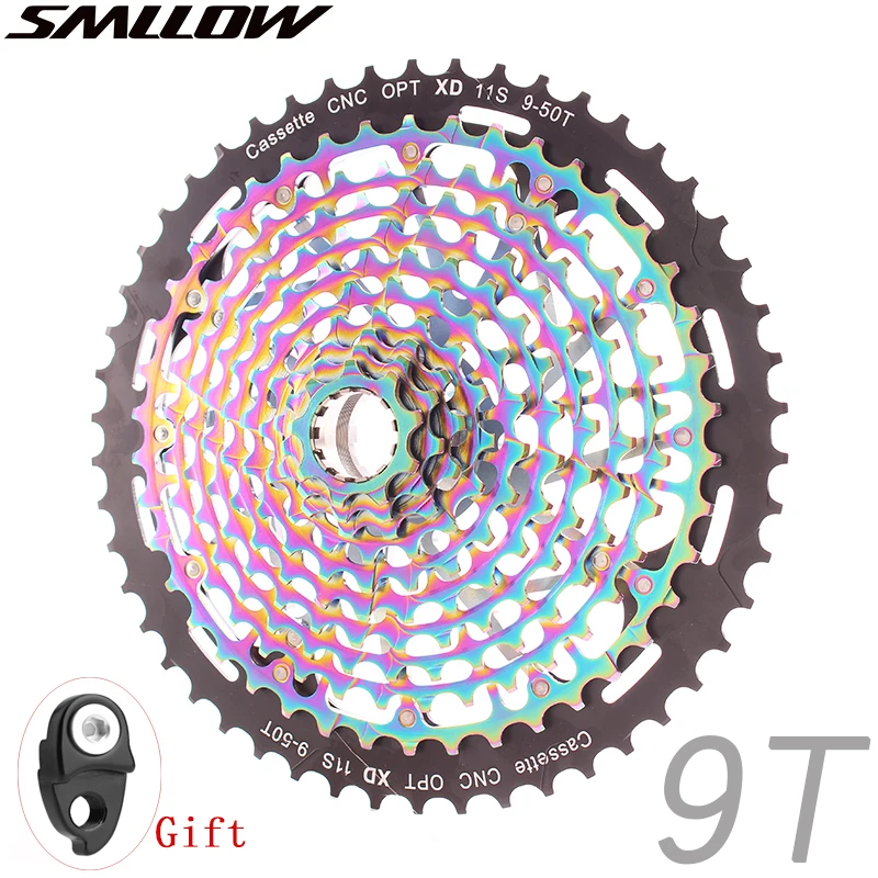 SMLLOW Ultimate MTB 11 Speed 9-50T Cassette ULT XD Cassette Rainbow 372g Steel Durable Ultralight 11s Cassette 9-50 k7 9 to 50