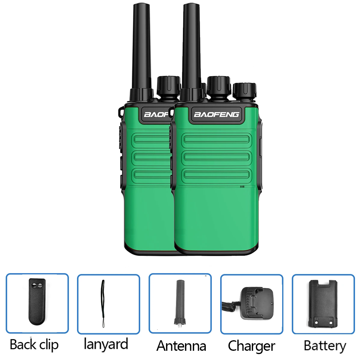 2PCS BaoFeng BF-V8 Mini Walkie-talkie Two Way Radio 5800mAh Long Standby Powerful Radio Support USB Charging Hunting BF-888S 