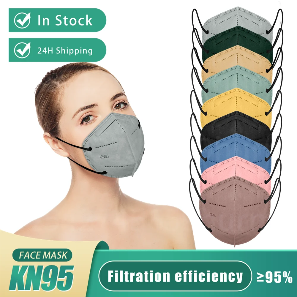 

KN95 Face Mask ffp2 certificate ce Color Mascarilla fpp2 homologada españa 5 Layer Mouth mask Adult security protection FFP2MASK
