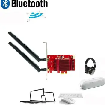 

2400Mbps Dual Band Wireless Desktop PCIe For Intel AX200 Card 802.11ax 2.4G/5Ghz Bluetooth 5.0 PCI Express Wireless WiFi Adapter