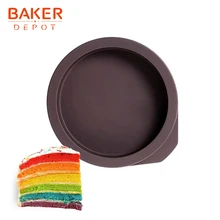 BAKER DEPOT, 4 дюйма, силиконовая форма для торта, пицца выпечка, круглый хлеб, Радужный торт, форма для выпечки, украшение торта, сделай сам, день рождения