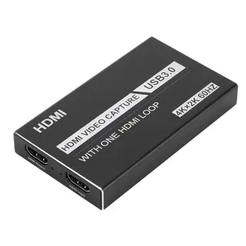 

Recorder Capture Card 4K HDMI to USB 3.0 Video Capture Card Recorder Box Video Converter HDMI Output Live Streaming for computer