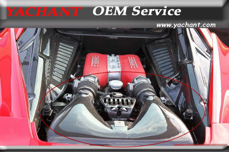 

Автомобильный Стайлинг, сухое углеродное волокно, саржевое плетение, капот двигателя подходит для 2010-2014 F458 Italia Coupe & Spider, крышки двигателя