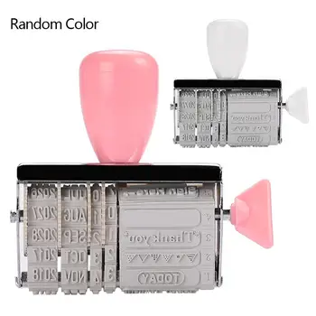 

Metal + ABS Wheel Stamping Mud Set DIY Handle Account Date Stamps Convenient Seal Student Home Office Supplies Retro SCHOOL