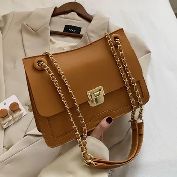

PU Leather Small Crossbody Bags for Women 2020 Trend Chain Hand Bag Womens Branded Shoulder Bag Handbags Luxury Designer Bag