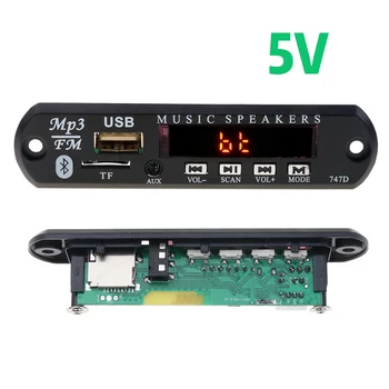 

Bluetooth USB DIY Car Kit Accessories TF MP3 Player Decoder Board 3.5mm AUX for Speaker FM Radio WMA Audio Receiver 5V
