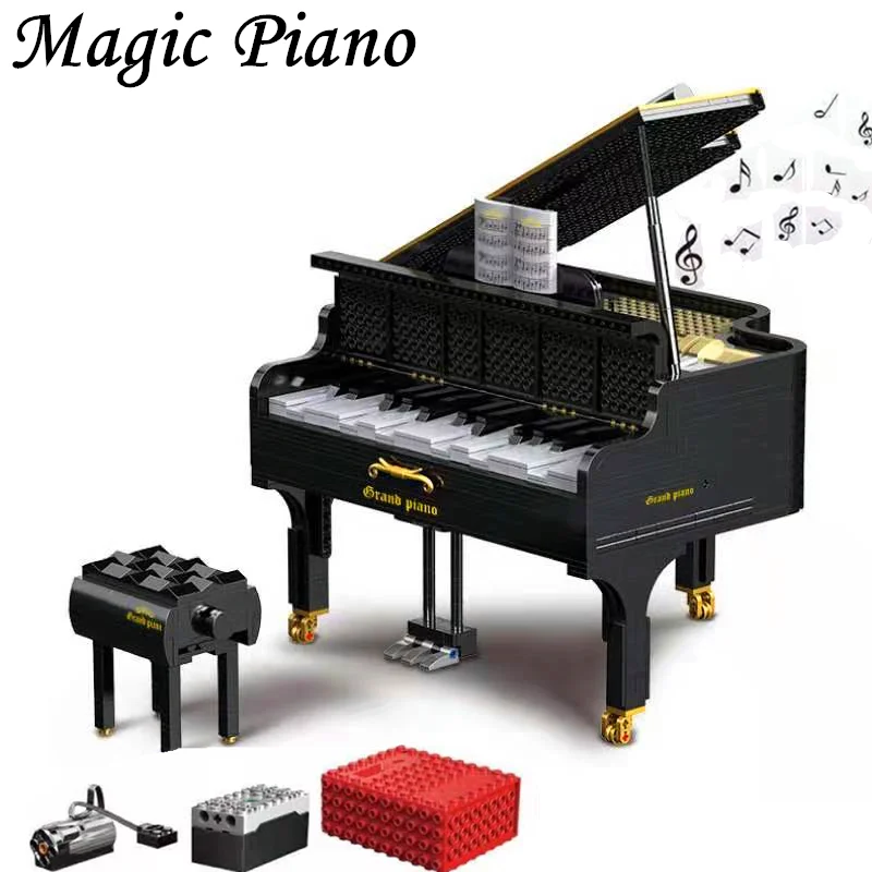 

Ideas Creator Toys Playable Grand Magic Piano bricks Compatible With MOC Model Assembly Building Blocks Kids Christmas Gifts