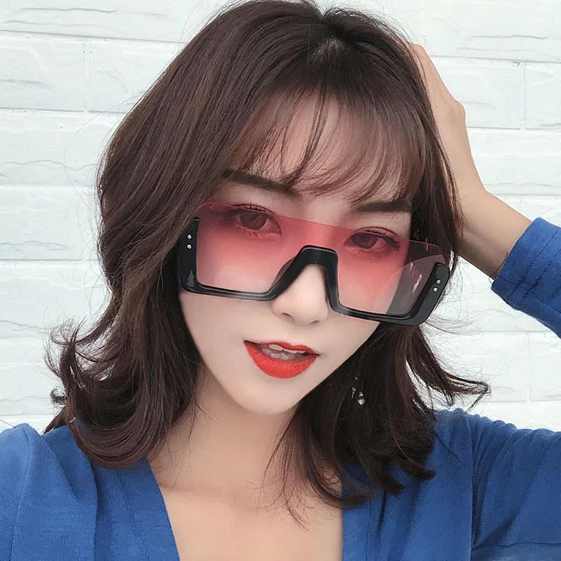 

Cool 2020 Half Frame Square Sunglasses Black Lens Women Fashion Brand Designer Eyewear Sexy Shades