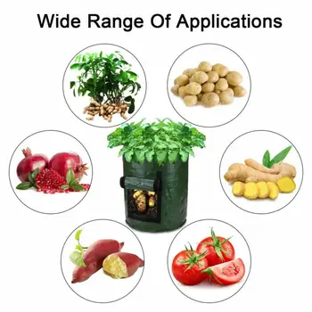 

DIY Potato Grow Planter PE Cloth Garden Vegetable Planting Container Bag Thicken For Home Balcony, Garden Or Other Places