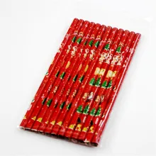 12 шт., Рождественский узор 176*8 мм, деревянный HB карандаш, цветная ручка для детей, студентов, рисования, эскиза, записи, канцелярские принадлежности для студентов