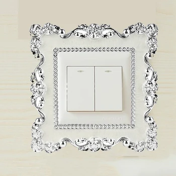 

New Hot Resin Single Light Switch Surround Socket DIY Finger Plate Panel Cover Hot for Home Office Decoration Wall Mural Sticker