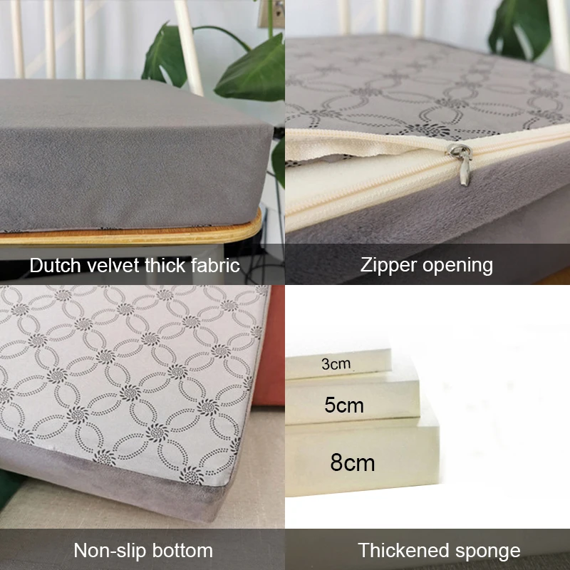 35D Hard High Density Sponge Sofa Cushion Solid Color Window Mat Removable and washable Tatami Chair Cushion Thickness 3-8cm 5