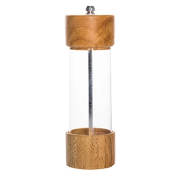 

8 Inches Manual Salt Pepper Mill Grinder Wood Seasoning Cooking Tools Kitchen Accessories Cookware Spice Milling Gadget