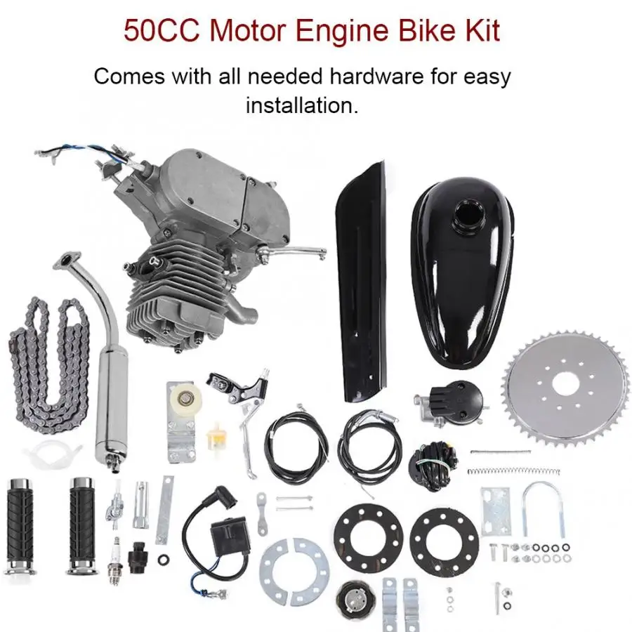 Best 50CC Bicycle Engine Kit 2-Stroke Gas Motorized Motor Bike Kit Bike Conversion Kit Engine Bike Part Newest Version 3