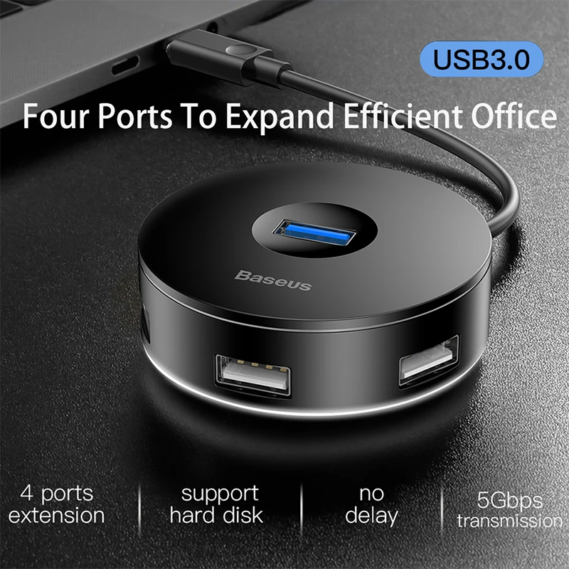 Baseus usb-хаб C концентратор для нескольких USB 3,0 для MacBook Pro huawei mate адаптер док-станция высокоскоростной Тип C концентратор USB 2,0 разветвитель расширитель