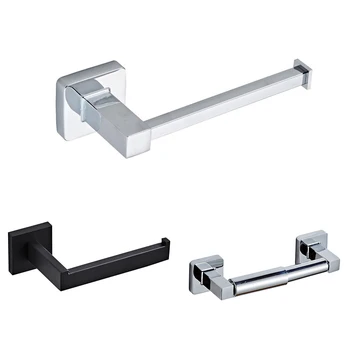 

Paper Towel Holder Stainless Steel/Aluminum Alloy Towel Holder Square Seat Toilet Paper Holders Bathroom Hardware TB Sale