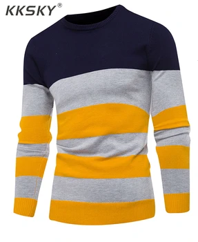 

Striped Sweater Men Autumn Mens Sweater And Pullovers O Neck Casual Sweater Slim Knitted Pullovers For Men Asain Size M-3xl