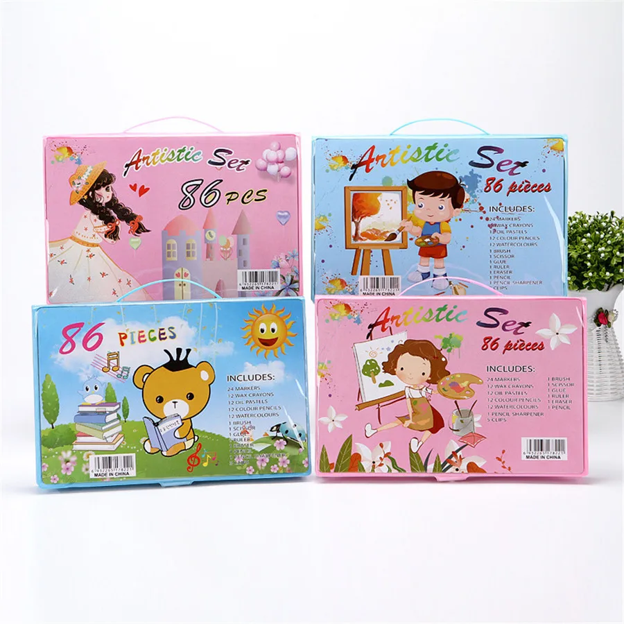 86Pcs-set-Pink-Blue-Children-Painting-Drawing-Brush-Set-Graffiti-Paint-Toys-Watercolor-Pen-Art-Learning (4)