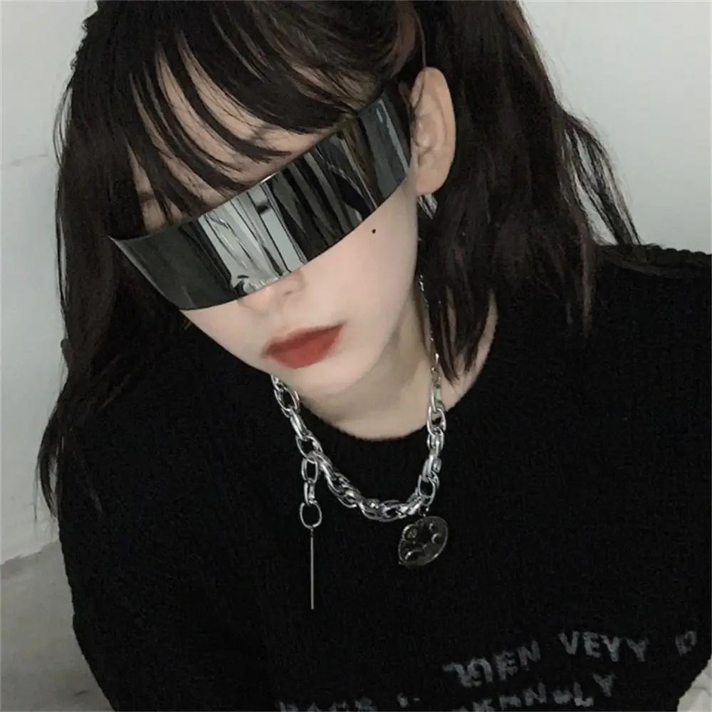 big cat eye sunglasses Steampunk Party Gothic Future Warrior Eyewear Fashion Retro Sun Glasses UV Protection Sunglasses Rimless Sunglasses oversized sunglasses