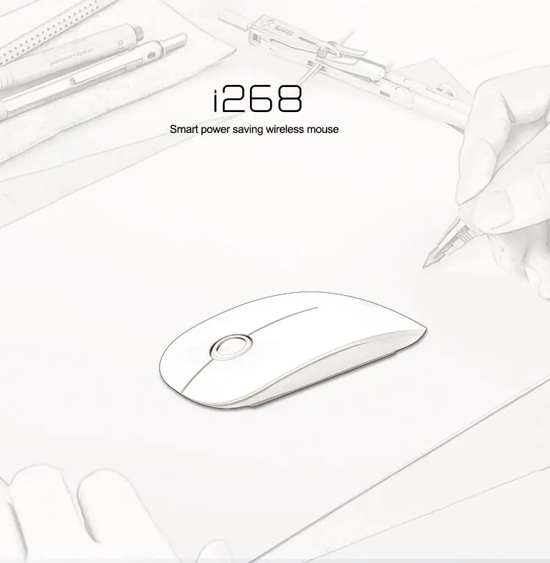 BEESCLOVER Беспроводной Bluetooth ПК немой Мышь ультра тонкий эргономичный 2 4 ГГц USB