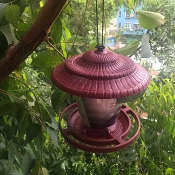 

Decoration Container Outdoor Garden Food Dispenser Portable Waterproof Easy Clean Refillable Bird Feeder Wild Hanging Balanced