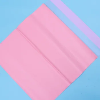 

60 Pcs Solid Color Fogging Synthetic Plastic Sheet Translucent Waterproof Wrapping Paper Packaging Props (Pink, LIght Purple, Li