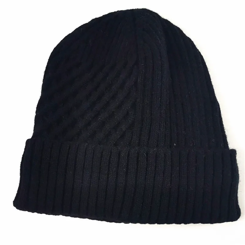 Мужская Зимняя Вязаная Шерстяная Шапка Skullie Beanies, одноцветная шапка в стиле хип-хоп, уличная Толстая теплая шапка для мальчиков и мужчин