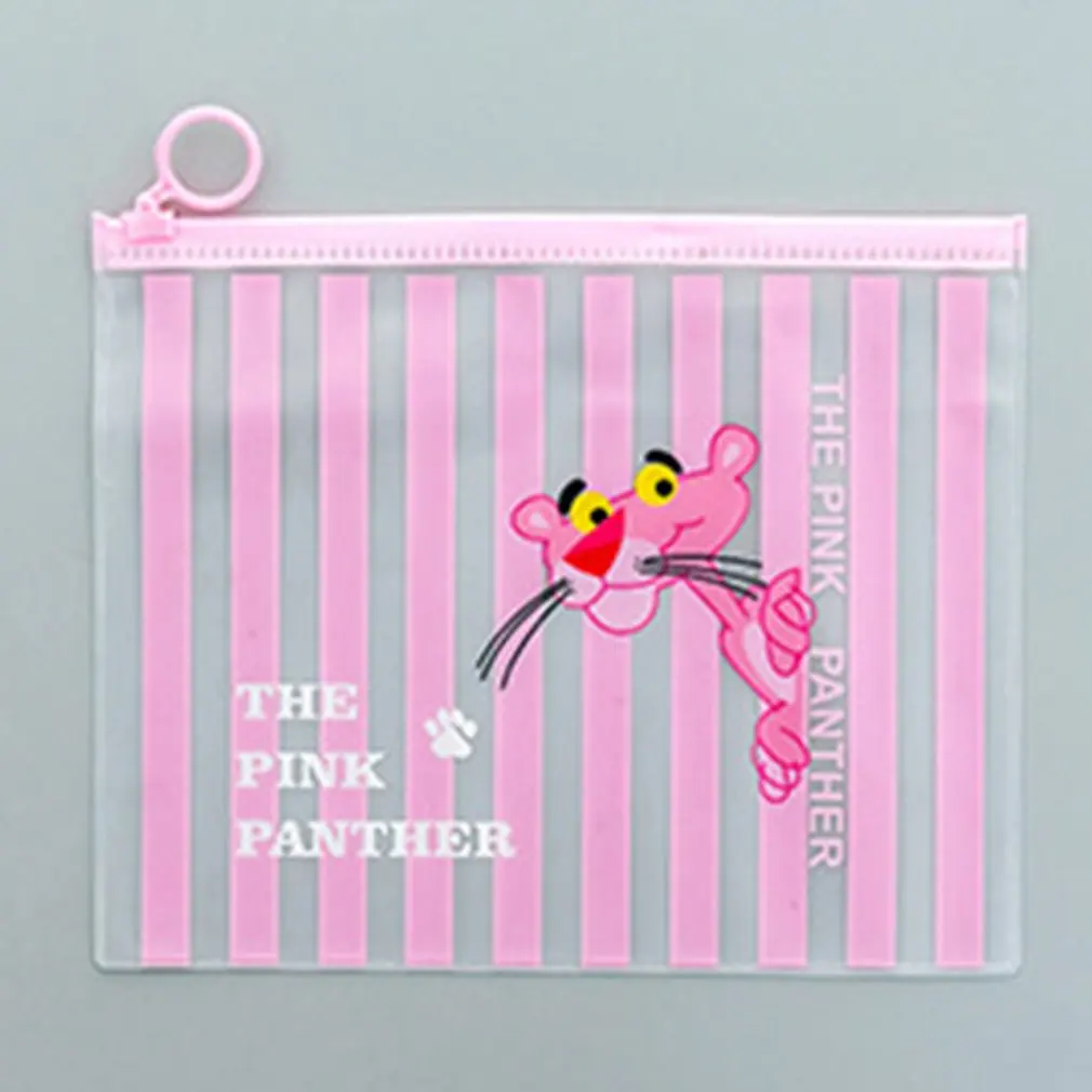 Probe pink leopard Прозрачная милая девушка сердце кольцо файл сумка креативный Единорог небольшой свежий розовый леопард Студенческая сумка для хранения - Цвет: Probe pink leopard