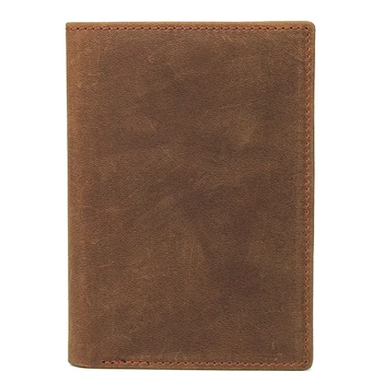 

Folding Portable Passport Holder Pocket Lightweight Retro PU Leather Vintage Card Storage Travel Practical Slim Wallet