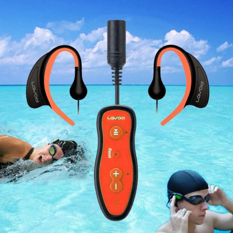 Новейший 8 Гб IPX8 водонепроницаемый MP3 музыкальный плеер плавание ming Дайвинг наушники гарнитура Спорт стерео бас плавание MP3 с зажимом