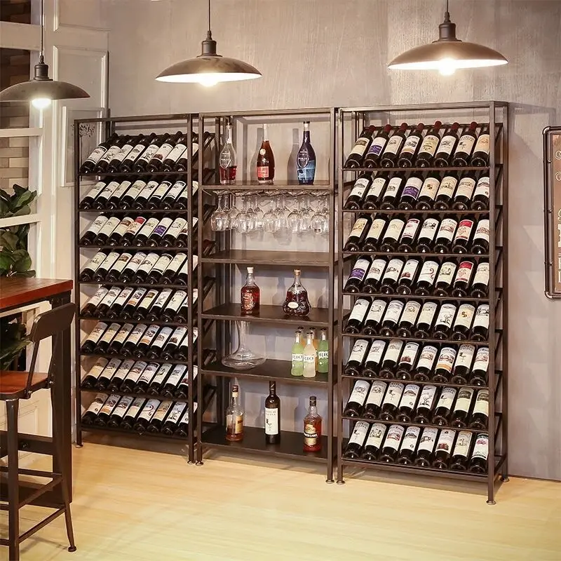 

ron Retro wine shows bar cabinet domestic wine cabinet creative wine rack display mueble bar