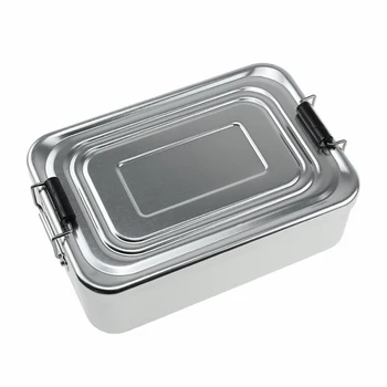 Aluminum Lunch Box Adventurer Survival Kit Box Lunch Box Portable Food Container for Outdoors Camping Hiking Travel 2