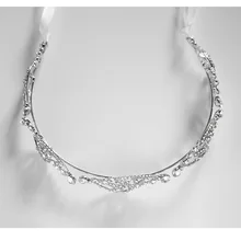 Luxury Women 3 Pieces Wedding Accessories Bridal Jewelry Rhinestone Headwear&Earring&Necklace Set Fashion Marriage Wedding Party