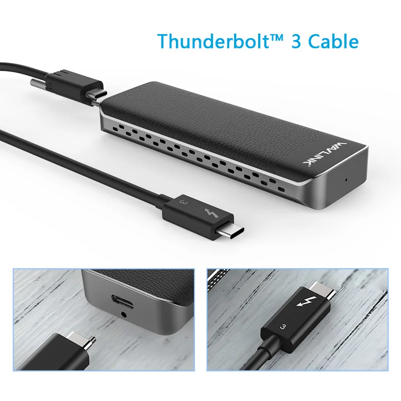 Intel Zertifiziert Thunderbolt™3 NVME Externe SSD USB Typ-C 40Gbps Ausgezeichnete Ableitung Für Mic