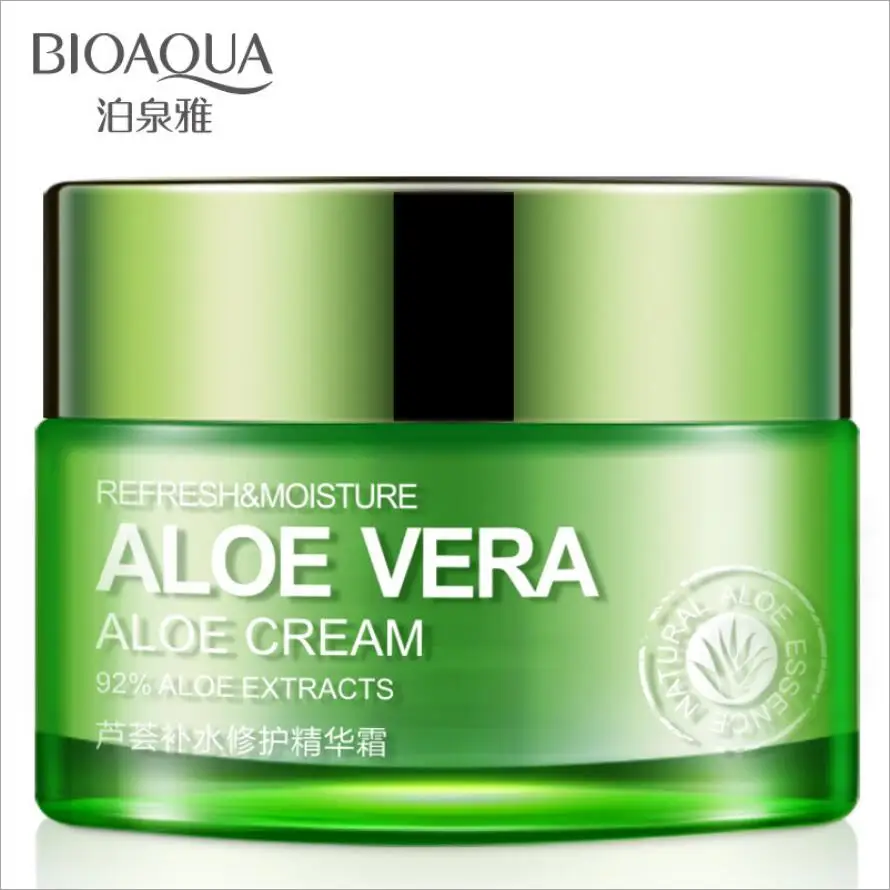 Aloe Vera Gel Essence Face Cream Moisturizing Snail Whitening Acne Scar Removal Korean Cosmetics Skin Care 50g | Красота и здоровье