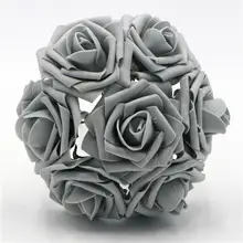 Цветы для свадебного букета, серая Роза, искусственные цветы, опт, 100 для свадебной церемонии, Декор, центральные украшения, домашние, вечерние, LNPE034