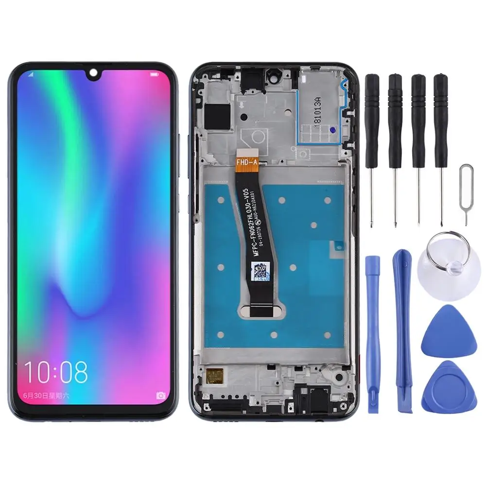 ЖК экран и дигитайзер в сборе с рамкой для Huawei Honor 10 Lite|Экраны мобильных телефонов|