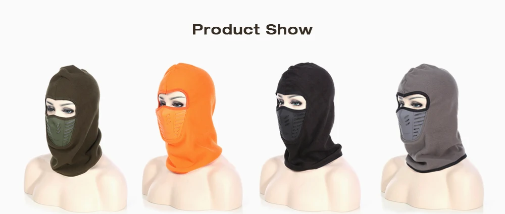 Winter Unisex Windproof Motorcycle Bicycle Face Mask Neck Helmet Cap Thermal Fleece Hat
