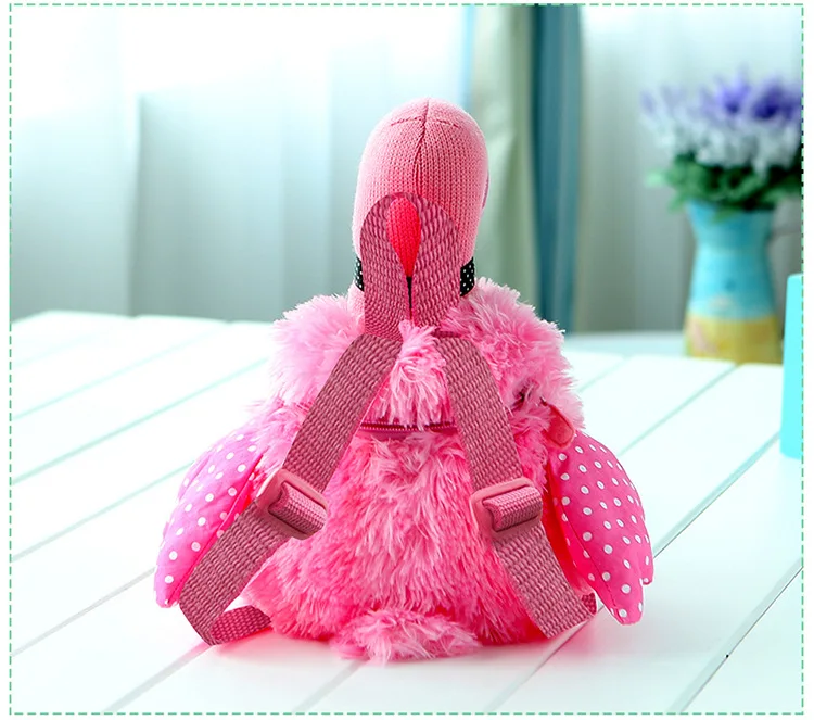 45 см мультяшный плюшевый рюкзак Фламинго милый розовый плюшевый наплечный мешок для девочки мягкая плюшевая кукла в виде животного детская игрушка подарок на день рождения
