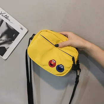 

Oxford Cloth Handbags Female 2019 Spring summer Fashion Sesame Street Popular Shoulder Messenger Bag Cross Section Square Bag