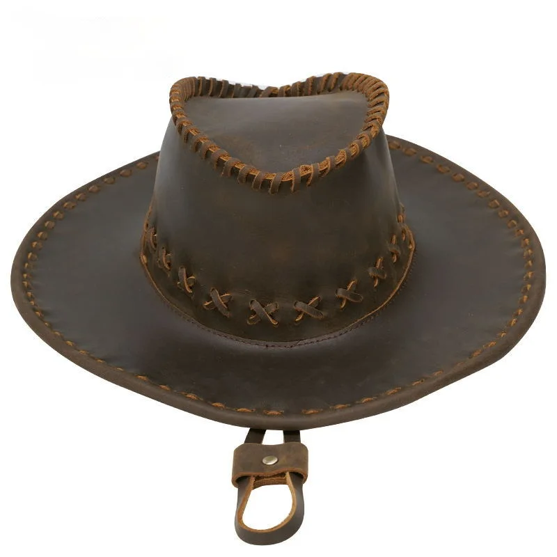 Vintage New Travel Handmade Cowhide Hat 