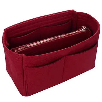 

Makeup Bag Cosmetic Cases Felt Bag Organizer Insert Cosmetic Bags Makeup Case Travel Toiletry Bag Handbags Organizer Red S