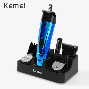 

6 In 1 Electric Trimmer Cordless Hair Clipper Low Noise Hair Cutting Machine Stainless Steel Knife Head Barber Tools 41