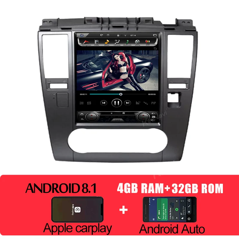 KiriNavi 10," Telsa стиль вертикальный экран Android 8,1 Автомагнитола для NISSAN VERSA авто gps навигация автомобильный мультимедийный плеер - Цвет: Android Car Radio