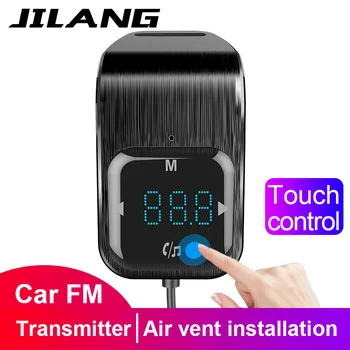

Jilang Fm Transmitter Car Bluetooth receiver Wirless Radio Adapter Car kit Mp3 Player Touch button with Dual USB Car Charger
