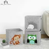 Cube Folding Toys Storage Box Kids Toys Organizer Box Felt Cloth Fabric Storage Basket For Cartoon Animal Nursery Toy Bins 2