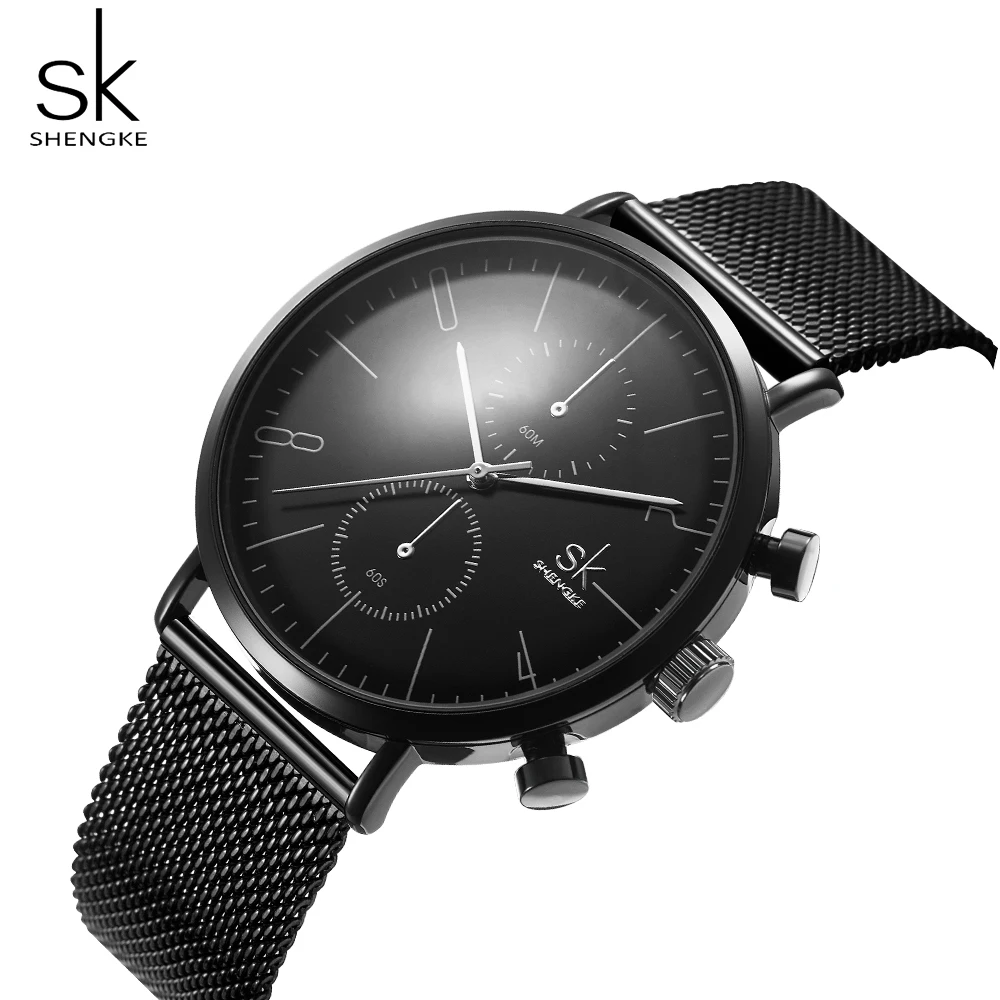 Shengke часы мужские модные бизнес часы Чехол Relogio Masculino кожаный ремешок Часы кварцевые Бизнес наручные часы Reloj Hombre